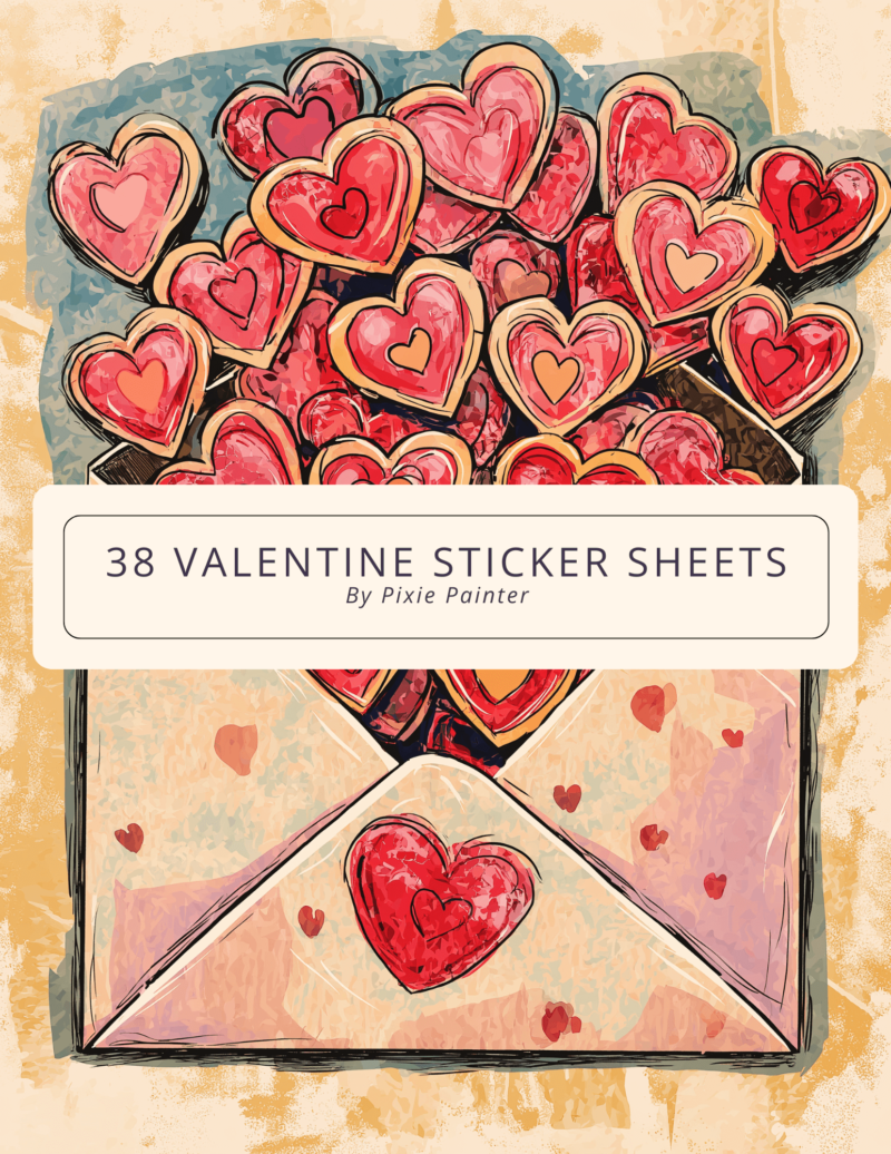 Printable valentine stickers