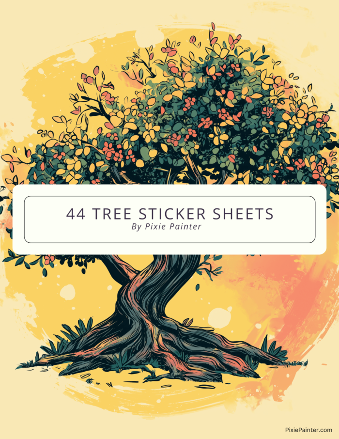 44 tree sticker sheets