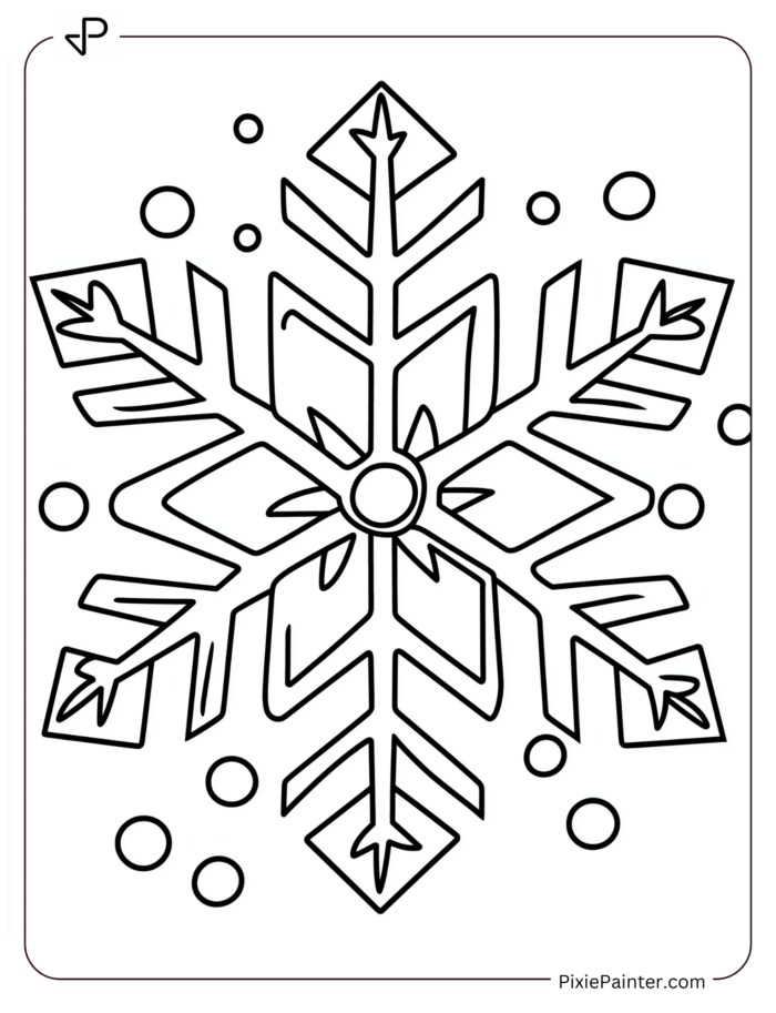 1. Simple Realistic Snowflake