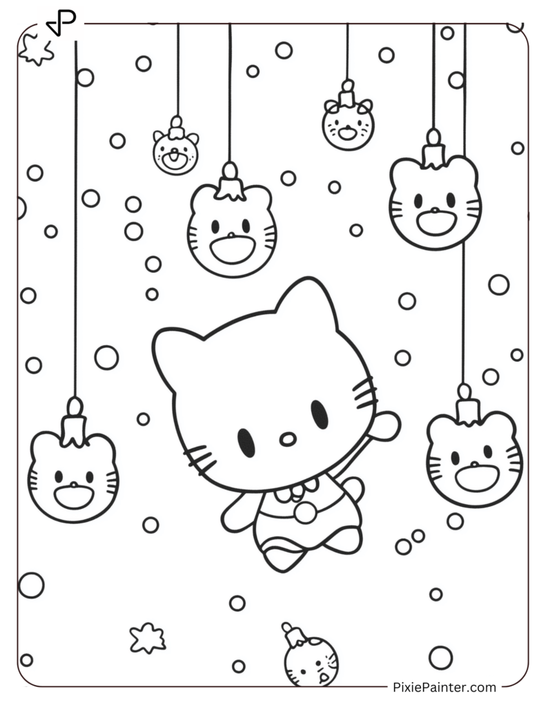 Hello Kitty Decorating for Winter