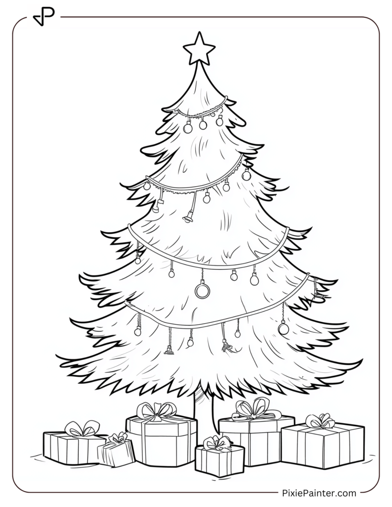 13. Cute Christmas Tree With Presents