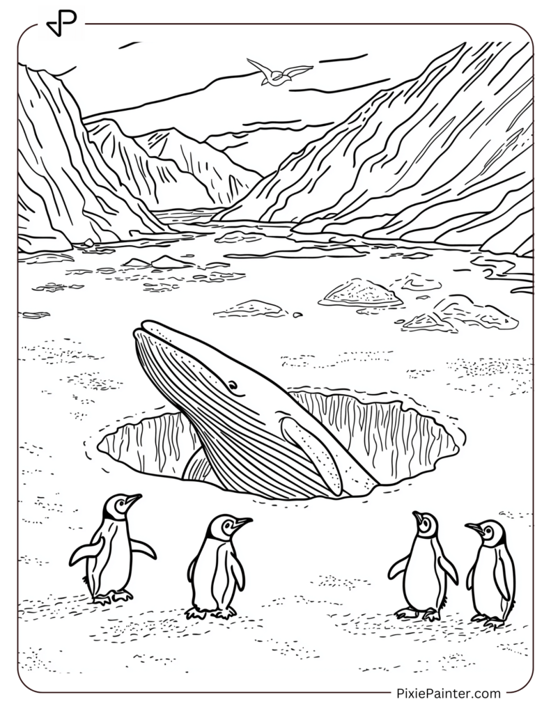 14. Arctic Scene With Whale And Penguins14