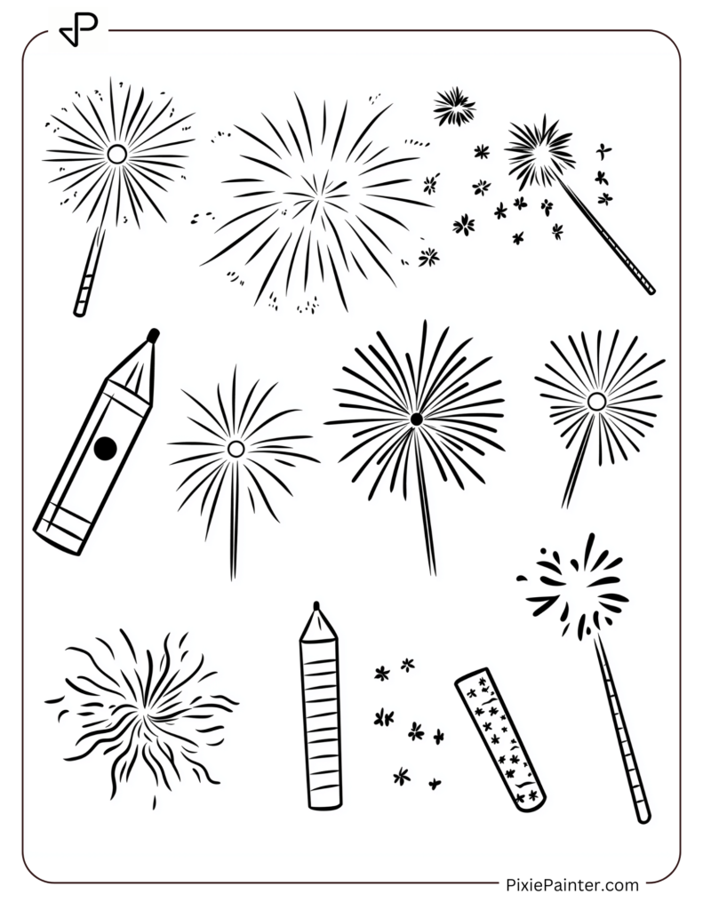 Firework Patterns In Mandala-Style Designs