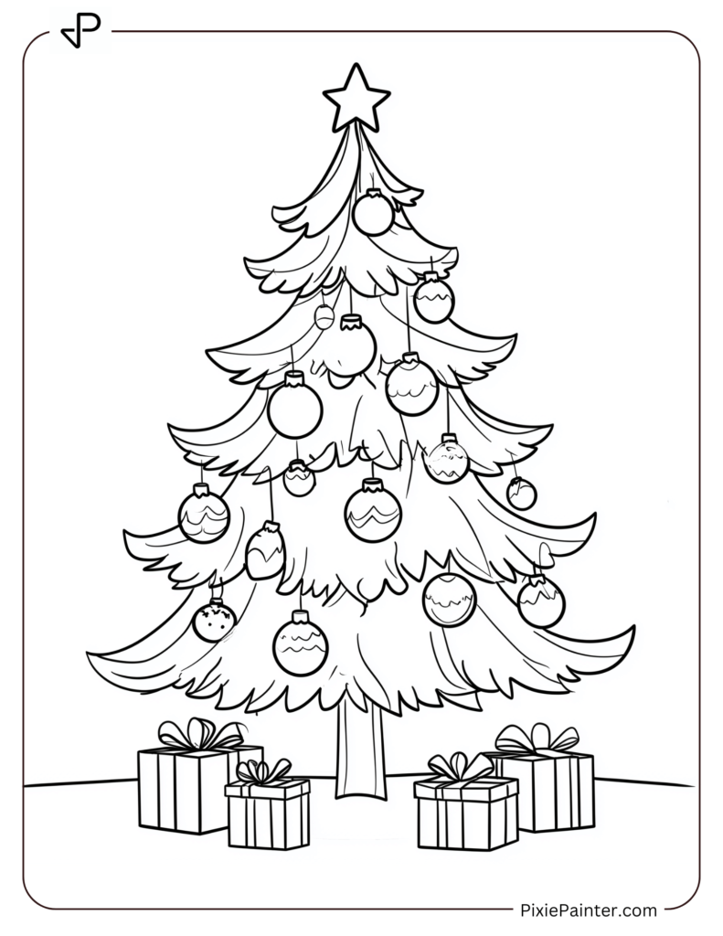 15. Holiday Tree With Gift Bags Below