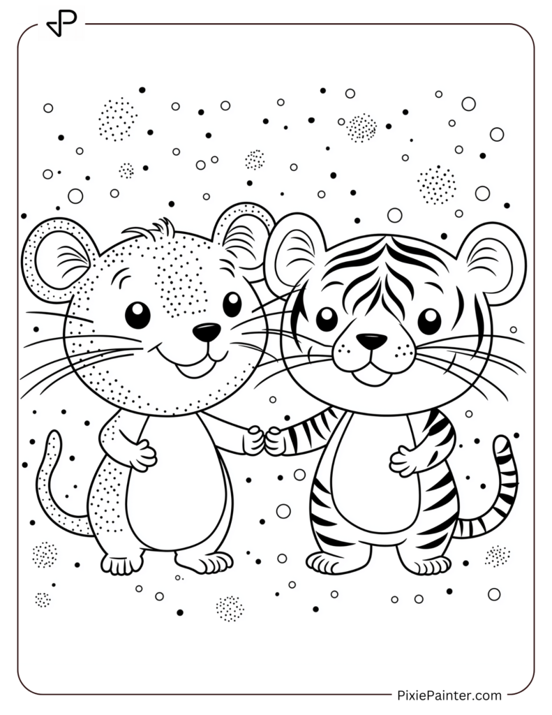 15. Rat And Tiger Sharing Lunar Joy