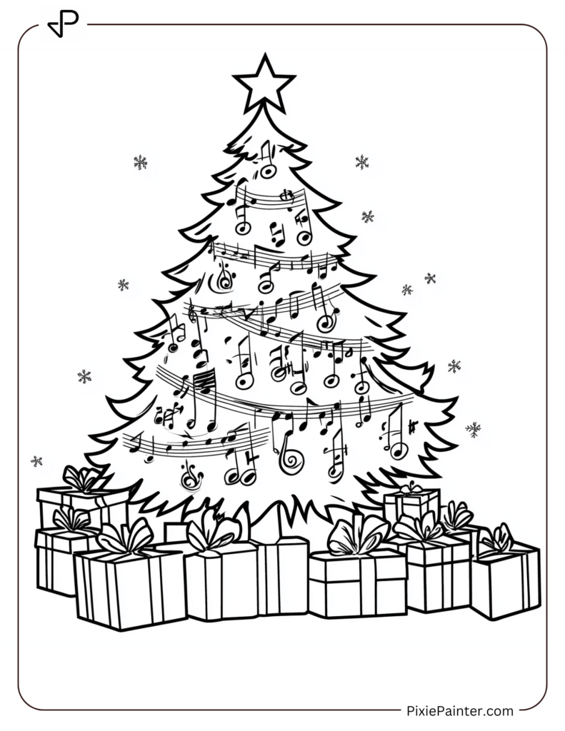 16. Christmas Tree With Presents in Musical Ornaments