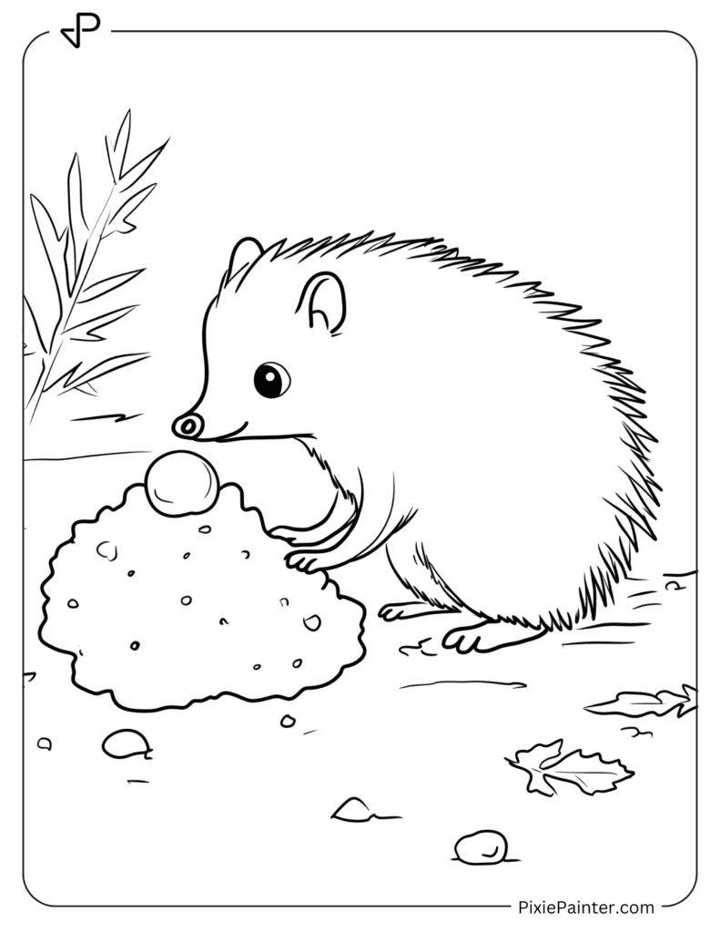 Hedgehog Rolling a SnowballHedgehog Rolling a Snowball