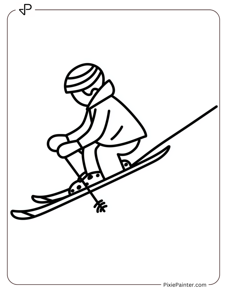 A Child Skiing Down A Gentle Slope, Enjoying The Crisp Air