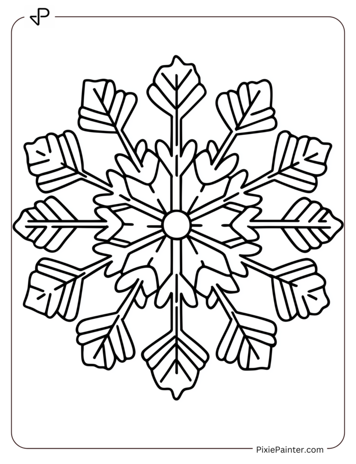 2. Simple Realistic Snowflake Petal