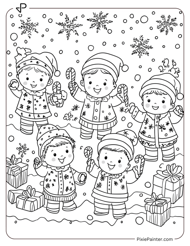 20. Bunch of Cute Babies Holding Candy Canes in Snow