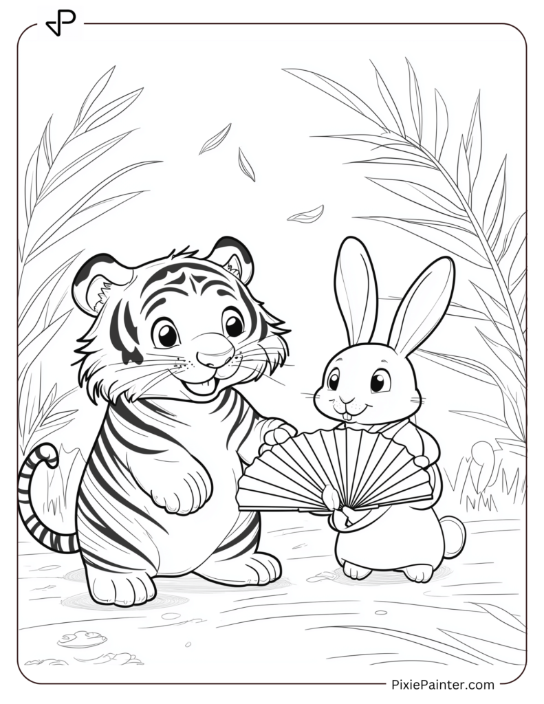 21. Tiger And Rabbit With Festival Charm