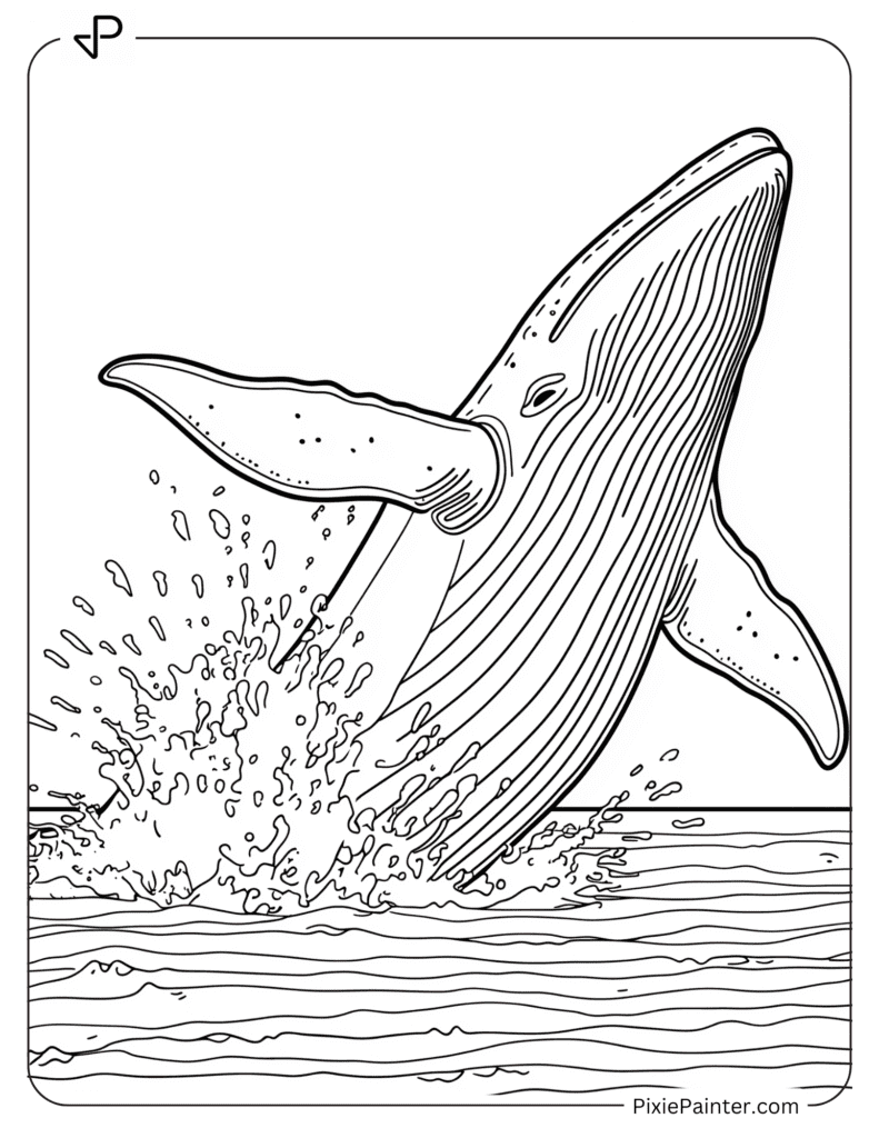 A Whale Splashing Water Playfully In The Ocean