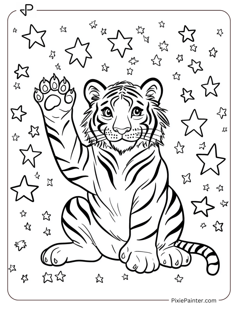 22. Cheerful Tiger Welcoming New Year