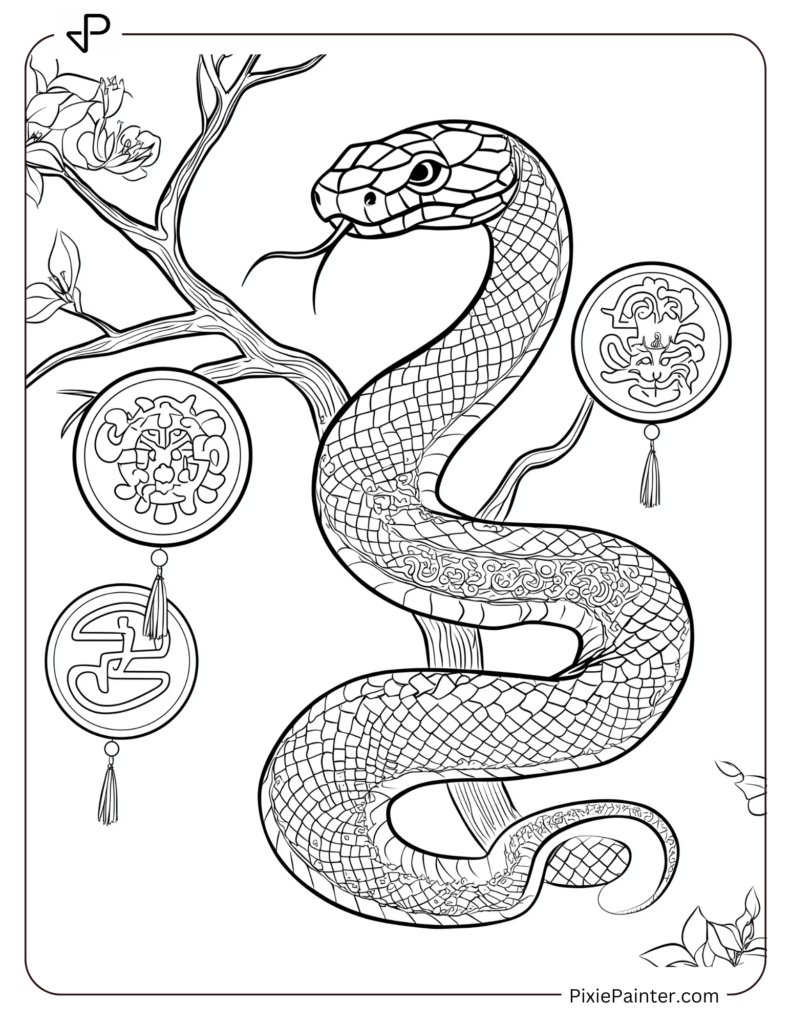 28. Snake Twirling Around Plum Blossoms