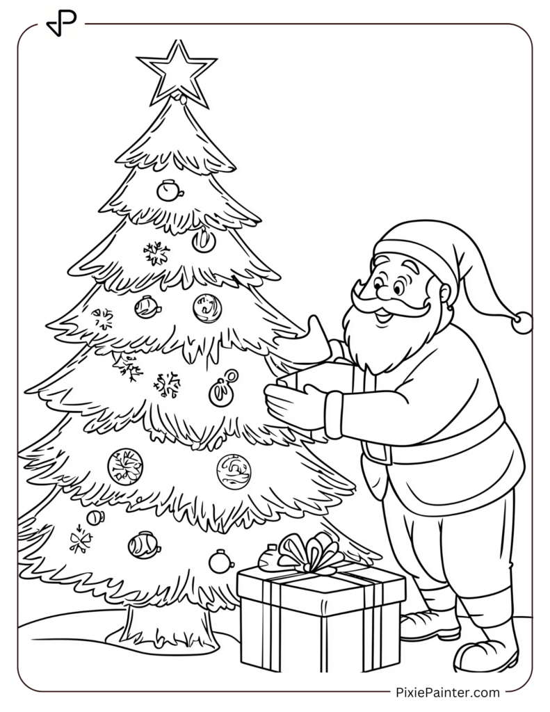 3. Cheerful Santa With Christmas Presents