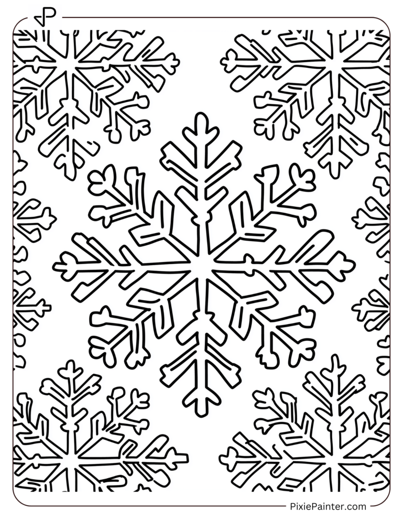 A Snowflake Pattern With Bold Shapes And Intricate Designs