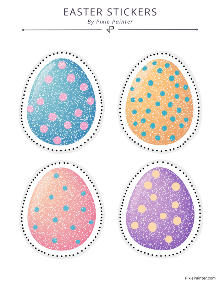 Easter egg stickers