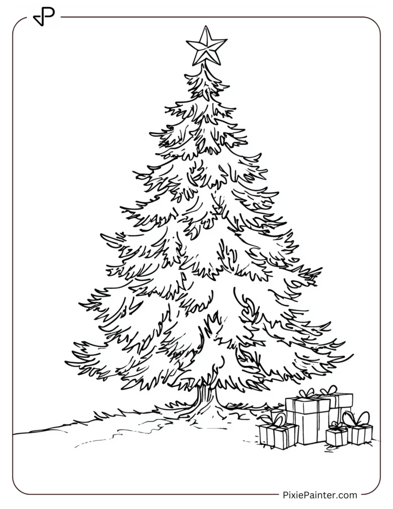 5. Elegant Tree Surrounded By Holiday Cheer