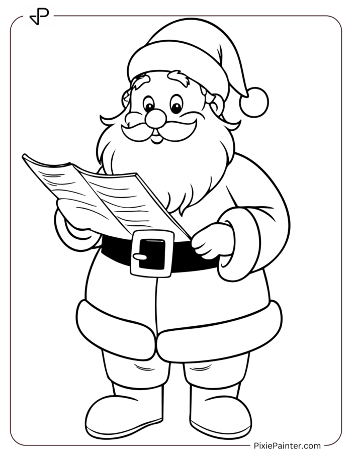 5. Santa Claus Reading A Wish List