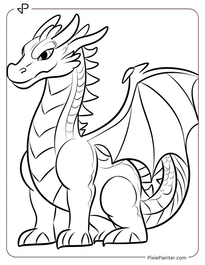 New Year Coloring Pages For Kids Where A Dragon Representing Lunar New Year Festivities