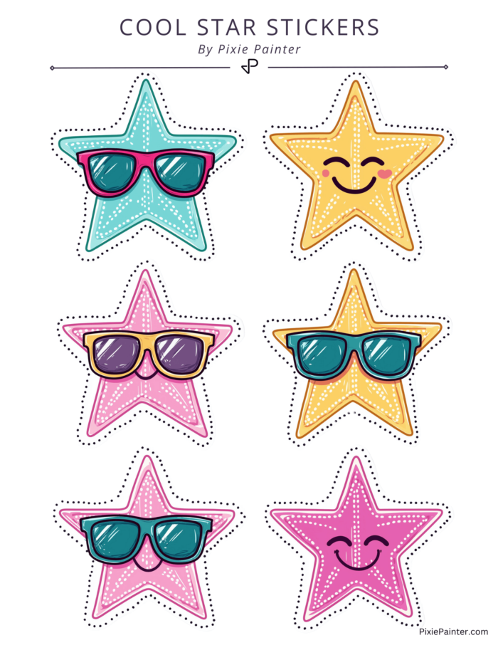 Cool star stickers