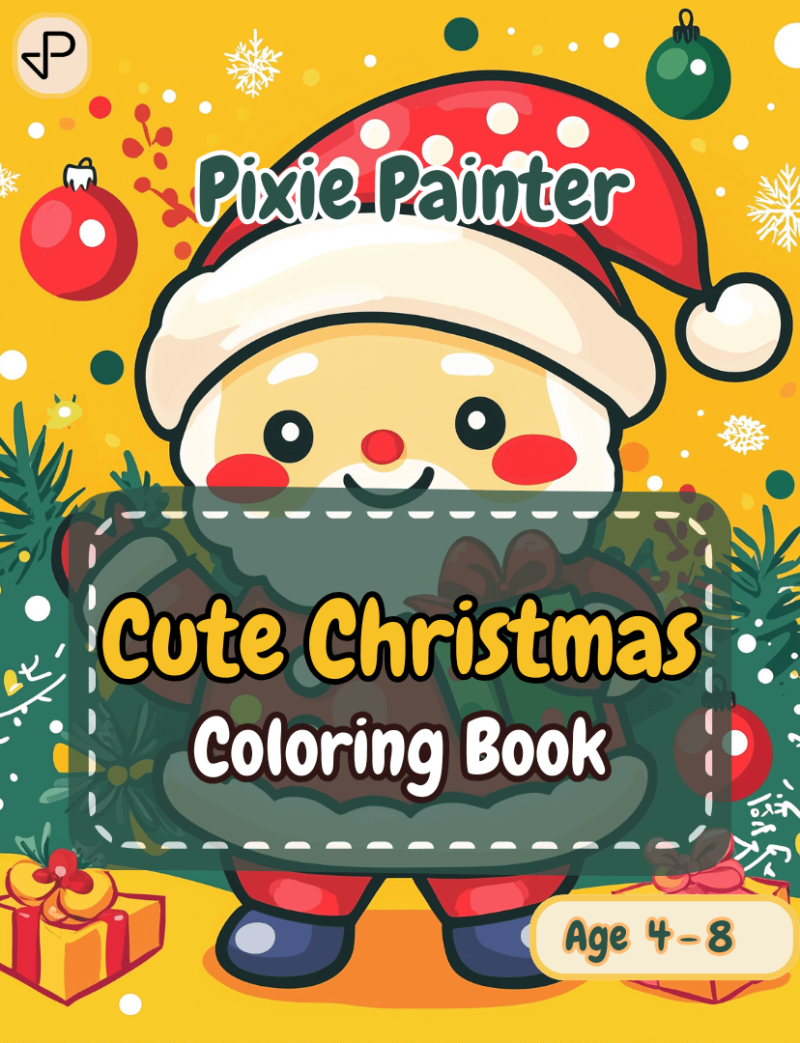 Cover Image of Cute Christmas Coloring Book