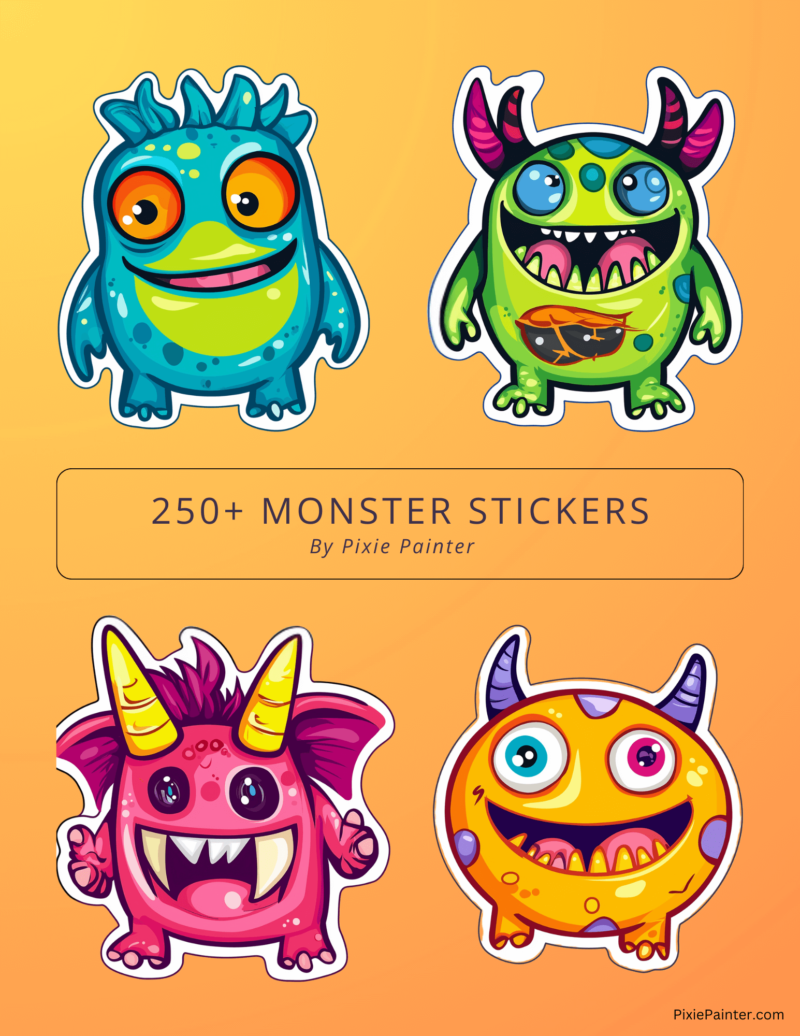 250+ Monster Stickers