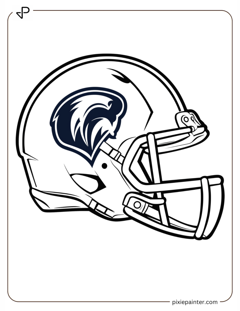 1. Rams Helmet With Logo On It -los angeles rams coloring pages