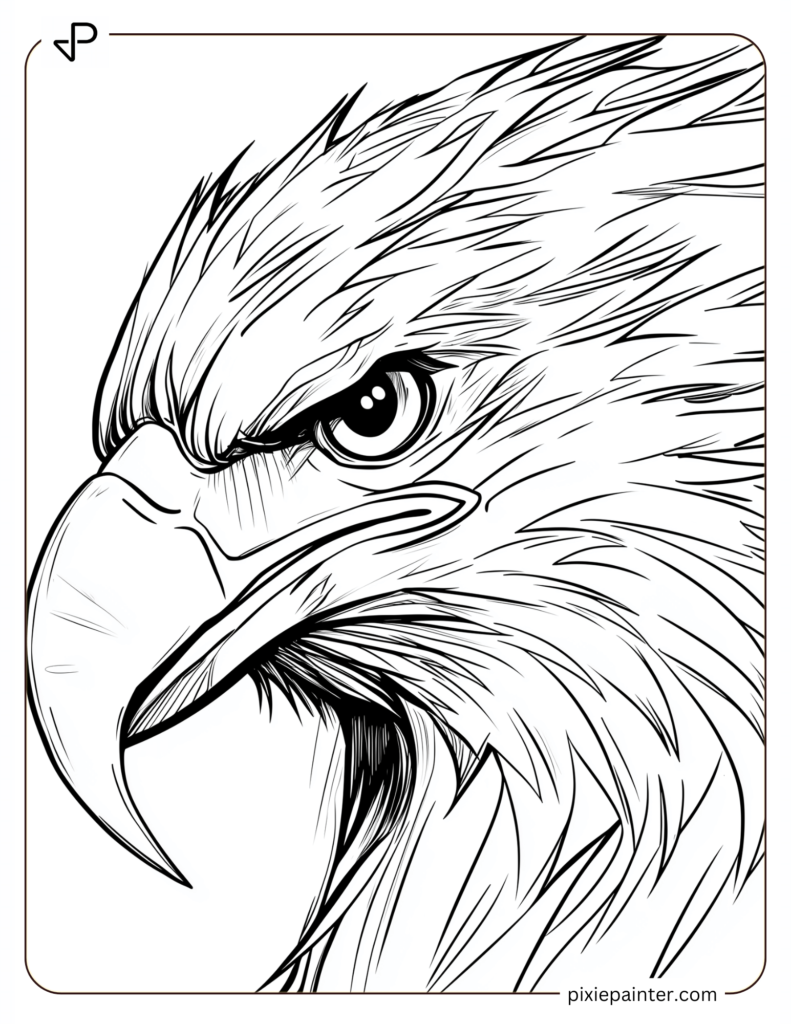 Coloring Page of Philadelphia Eagles Logo Drawing