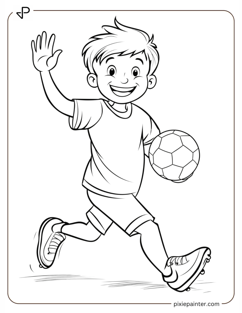 11. Cheerful Football Player Running and Waving to the Crowd