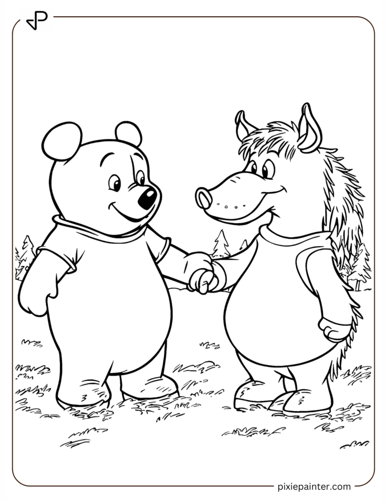 11. Pooh And Eeyore Holding Hands