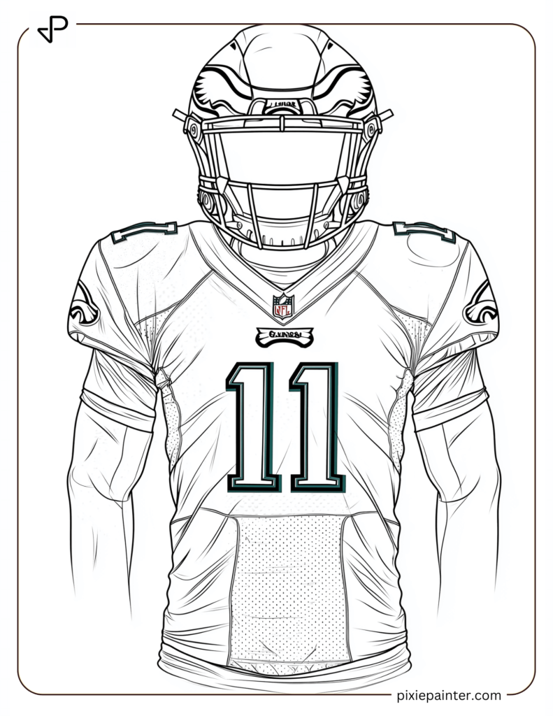 Philadelphia Eagles Jersey Front Drawing