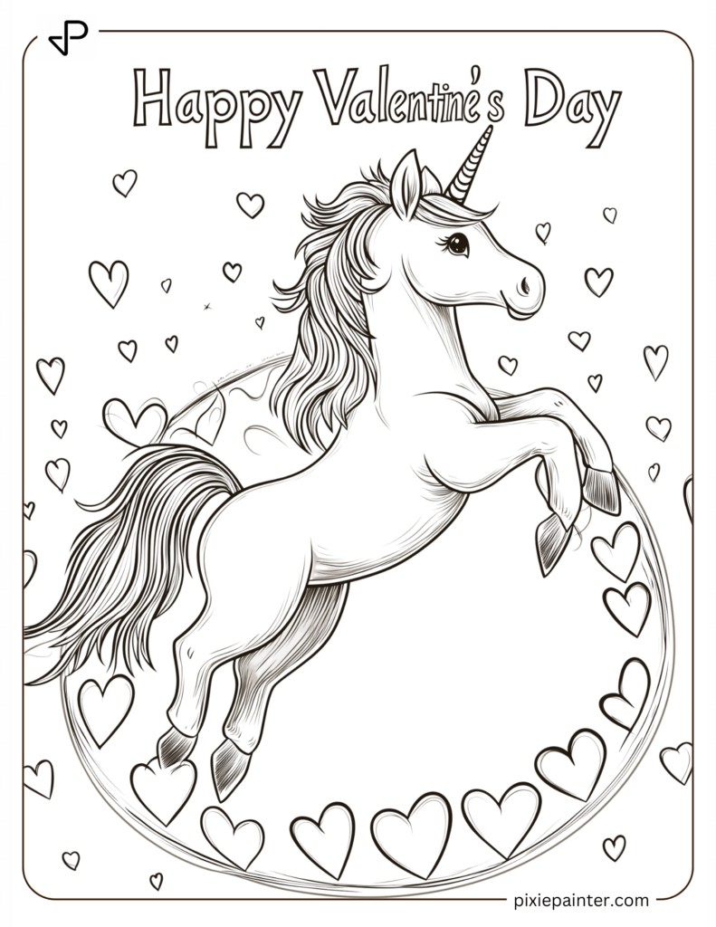 13. Adorable Unicorn In A Valentine's Card