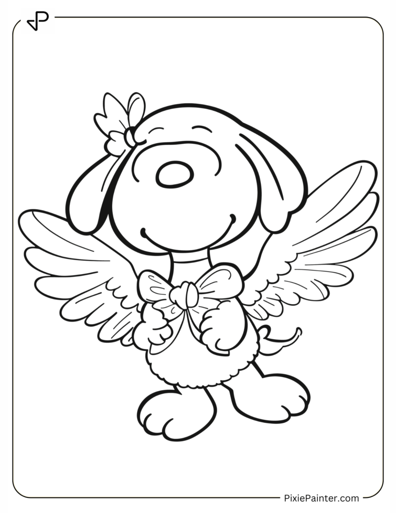 Cupid Snoopy with Wings and a Bow