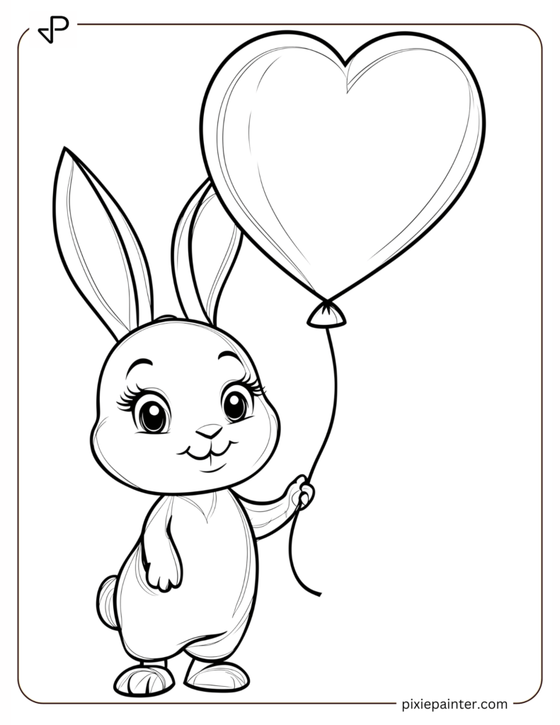 Bunny With A Heart-Shaped Balloon