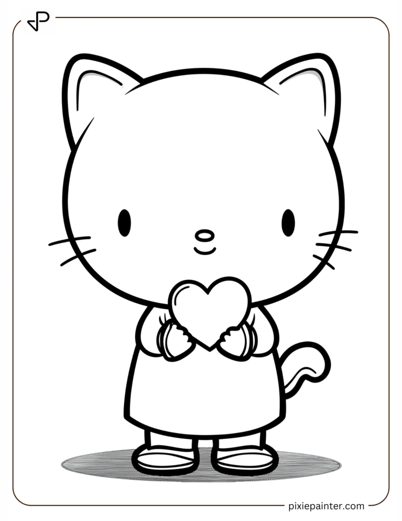 15. Hello Kitty Holding A Heart