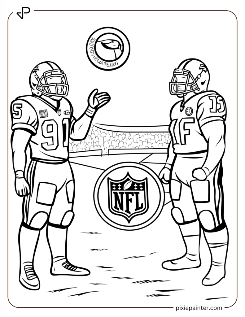 17. Football Players Tossing A Coin