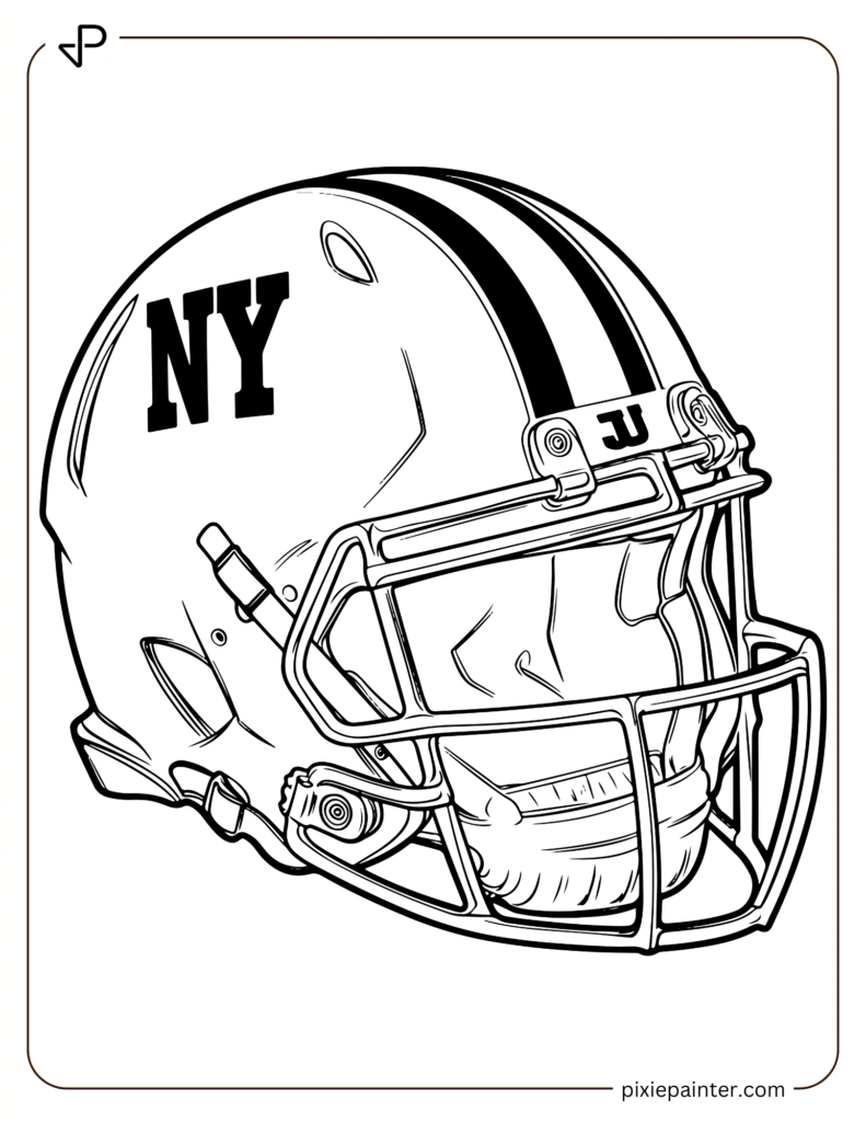 NY Giants Football Helmet with NY Logo