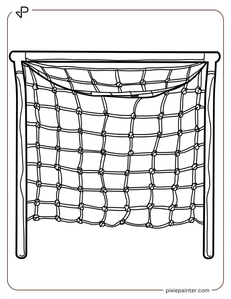 Coloring Page of Philadelphia Eagles Goalpost Drawing