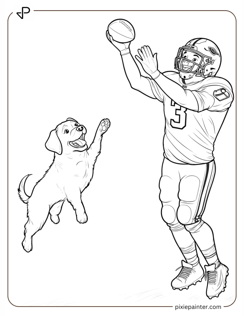 18. Happy Football Player Dancing With Dog