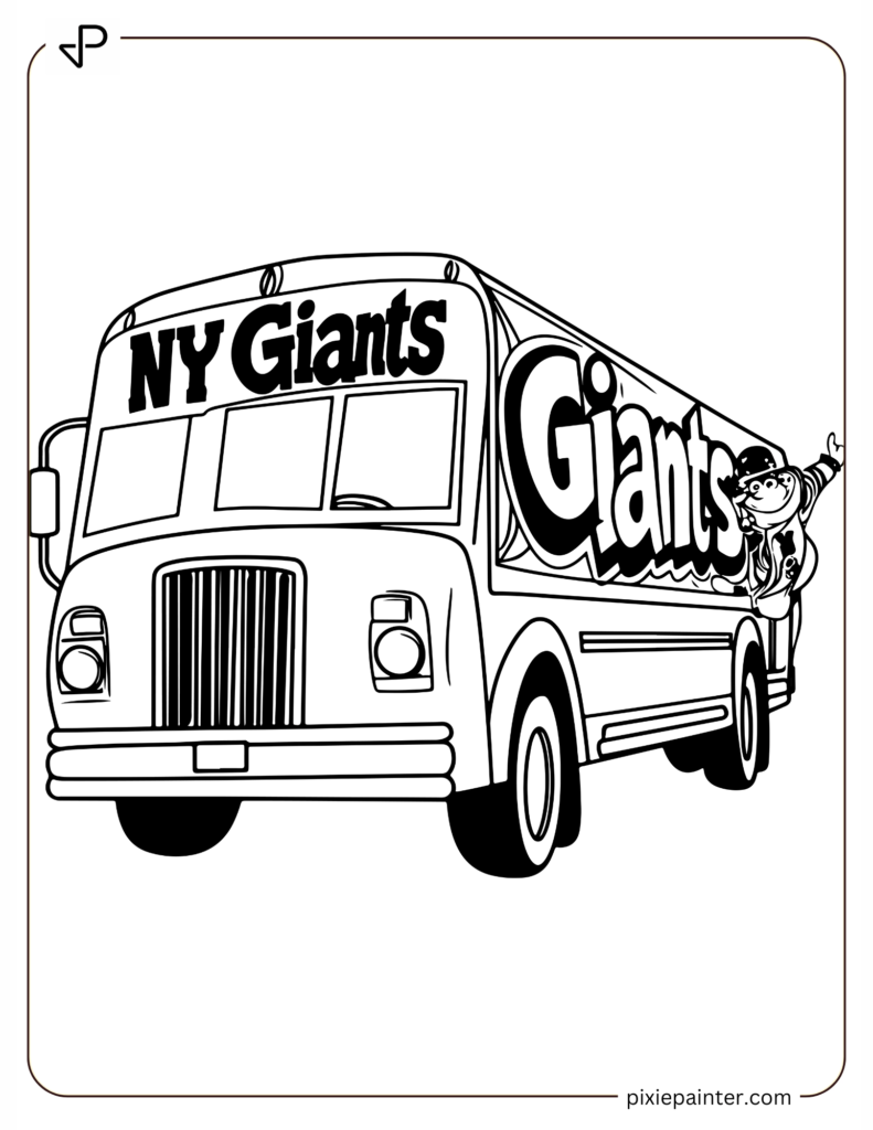 NY Giants Team Bus Arriving at the Stadium