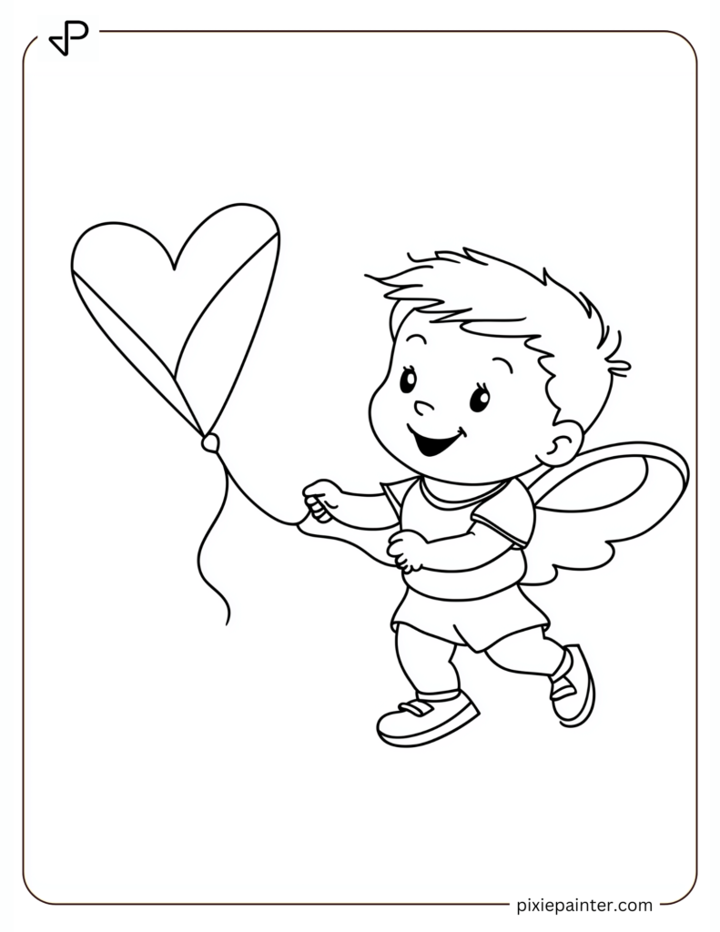 19. Adorable Angel Baby Flying Heart Kite