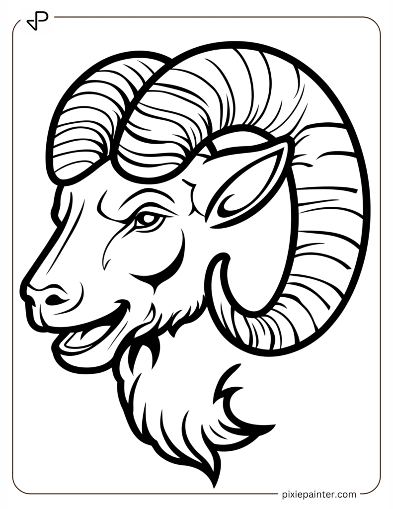 2. Los Angeles Rams Mascot Symbol -los angeles rams coloring pages