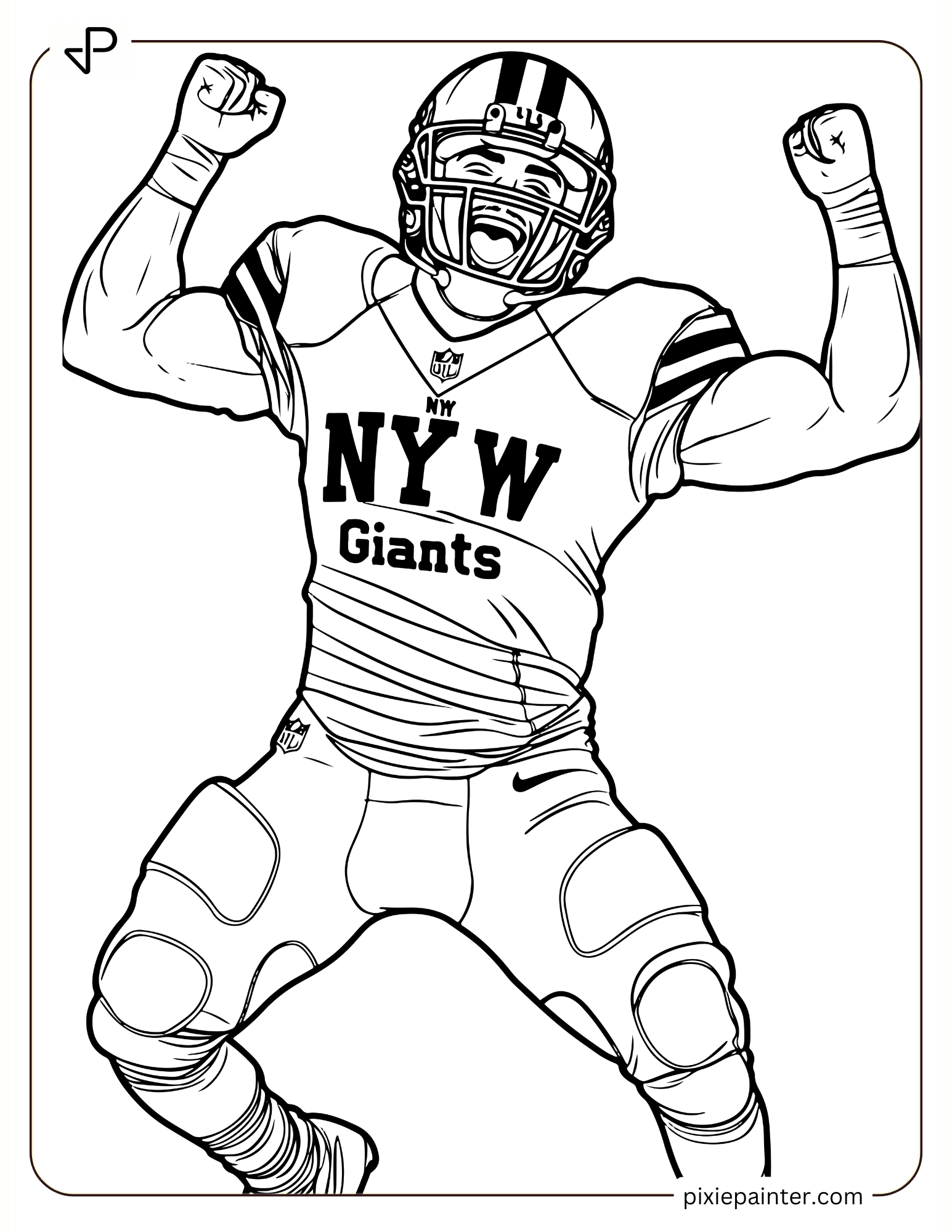 22 NY Giants Coloring Pages [Free PDFs] Pixie Painter