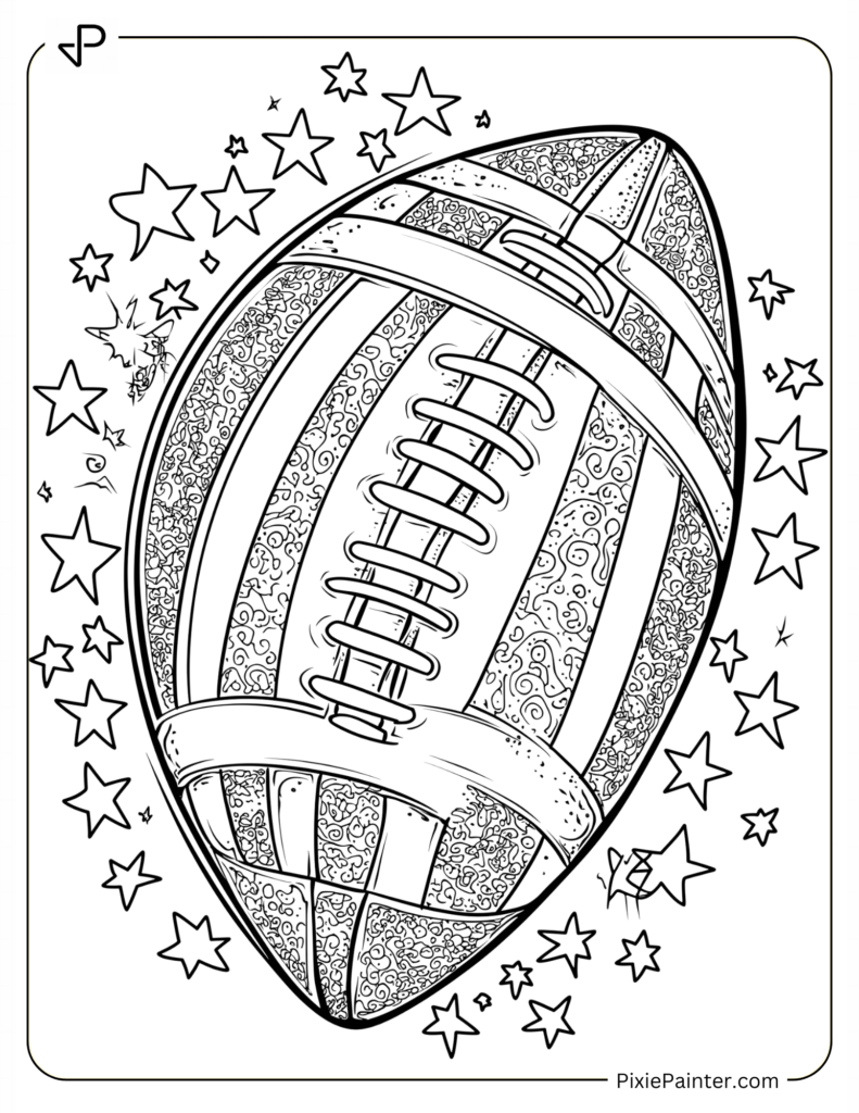 Striped and Starred Super Bowl Football