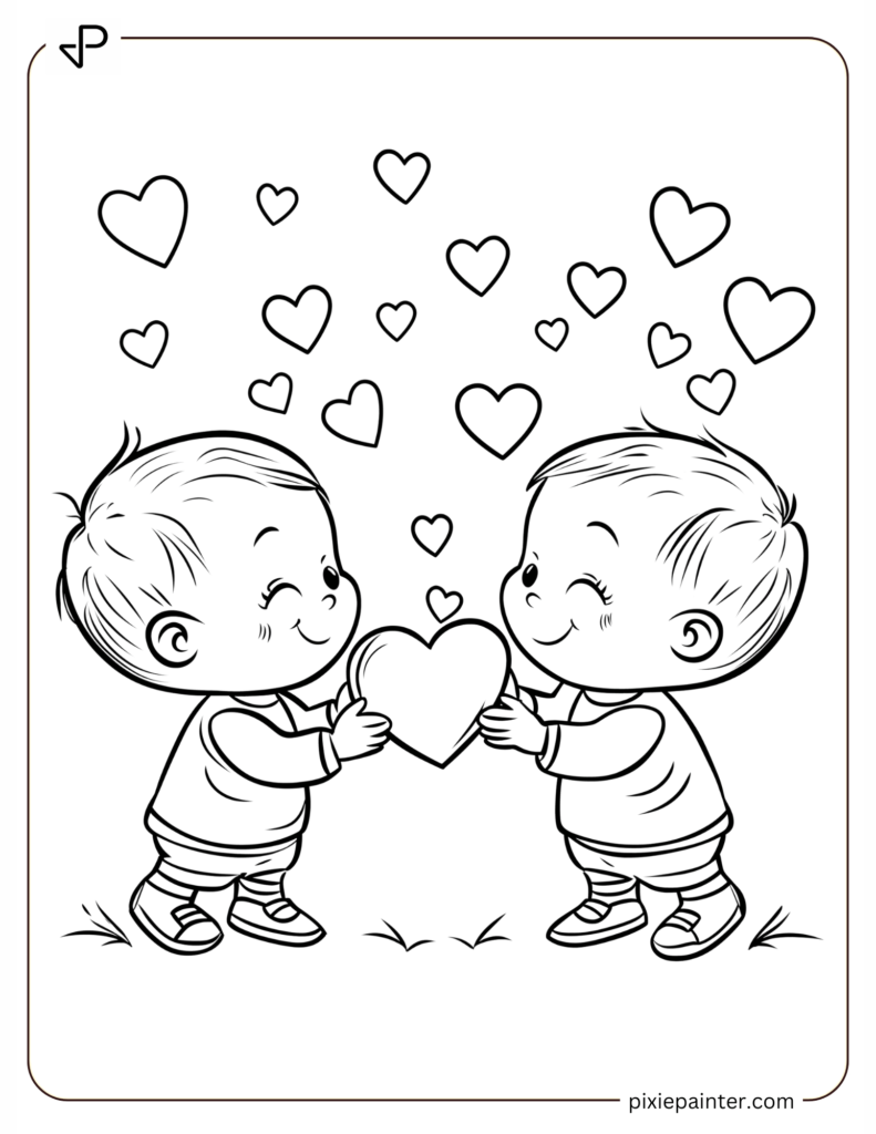 20. Two Babies Sharing Heart