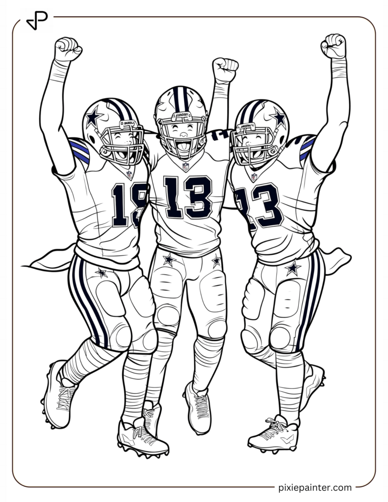 21. Cute Cowboys Players Celebrating a Touchdown