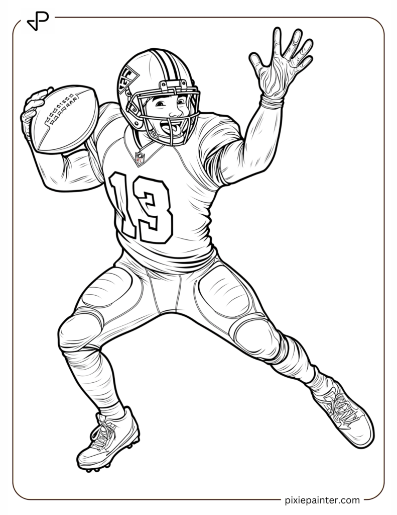 21. Football Player Ready to Throw a Ball