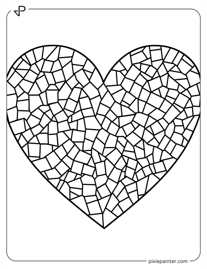 Heart-Shaped Mosaic Tiles