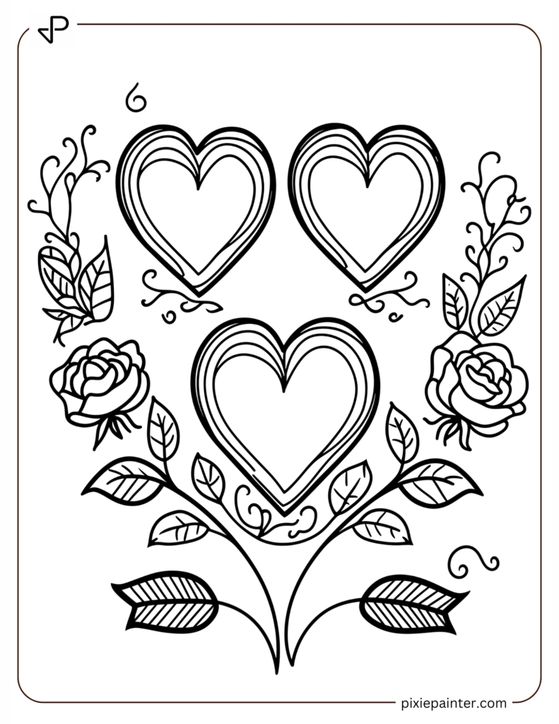 Hearts And Arrows In A Symmetrical Design